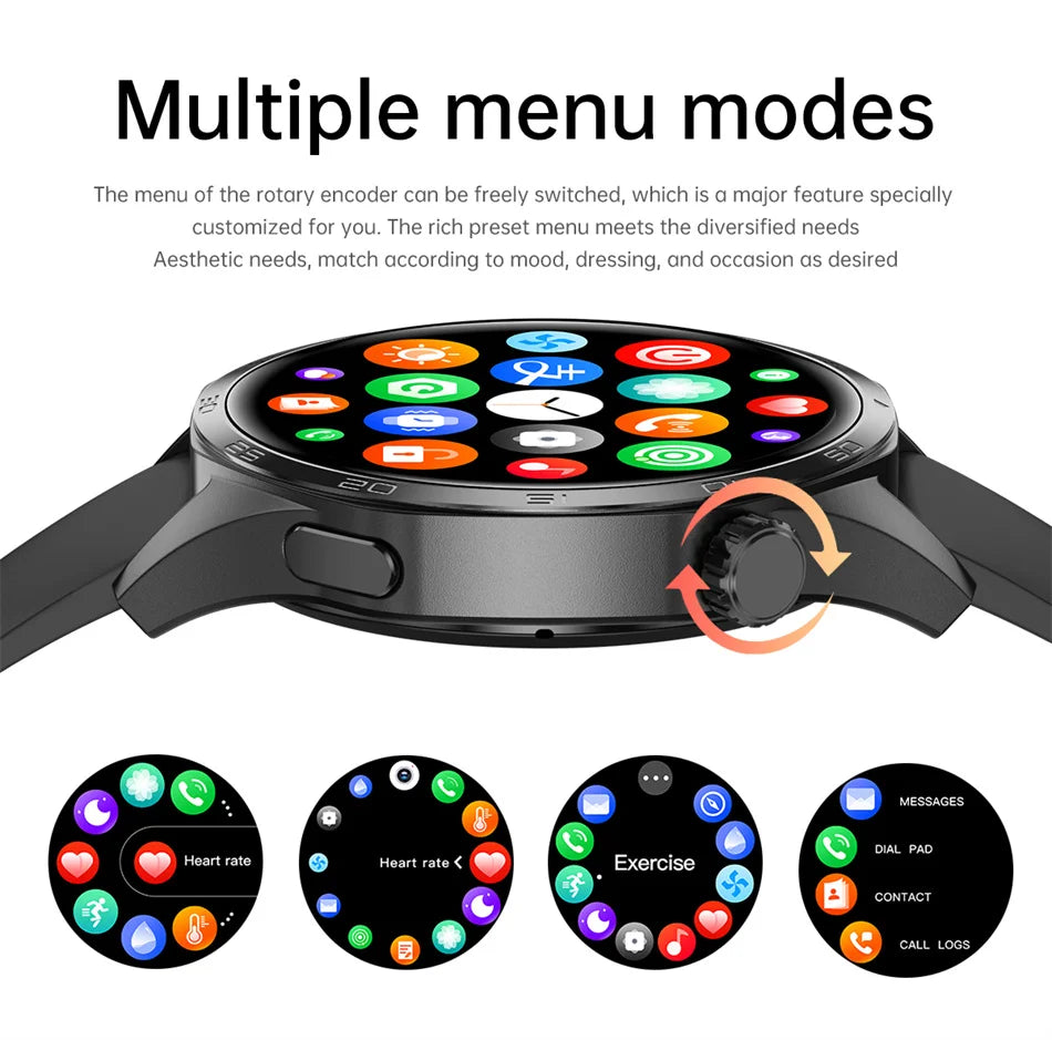 Smart Watch 5 Pro GPS NFC Smartwatch Men 360*360 AMOLED Screen Heart Rate Monitor Bluetooth Call IP67 Waterproof Men Smartwatch