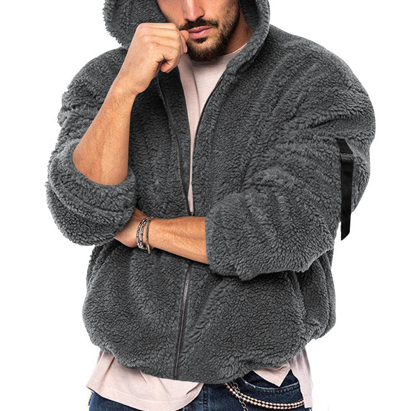 Men's Winter New Double-sided Bejirog Warm Hooded Zipper Casual Jacket