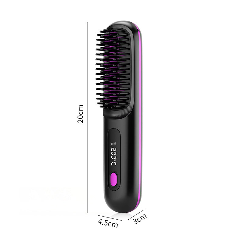 2 In 1 Straight Hair Comb Wireless Hair Straightener