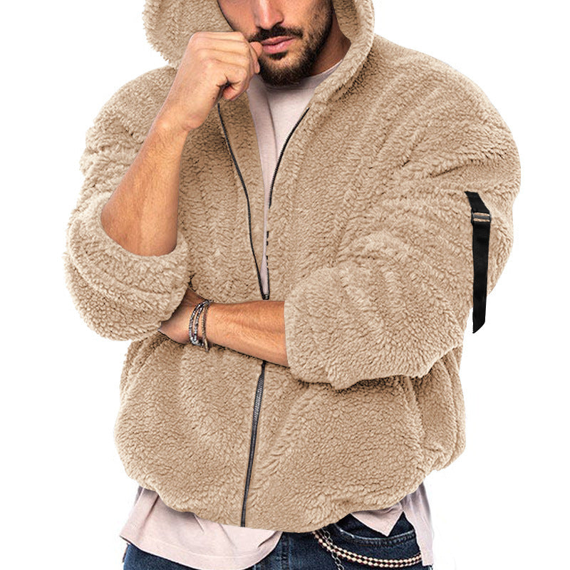 Men's Winter New Double-sided Bejirog Warm Hooded Zipper Casual Jacket