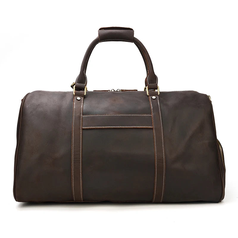 Vintage Men Genuine Leather Travel Bag