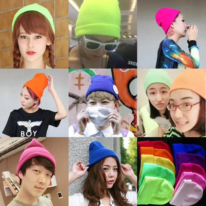 Winter Hats for Women Men Beanies Knitted Solid