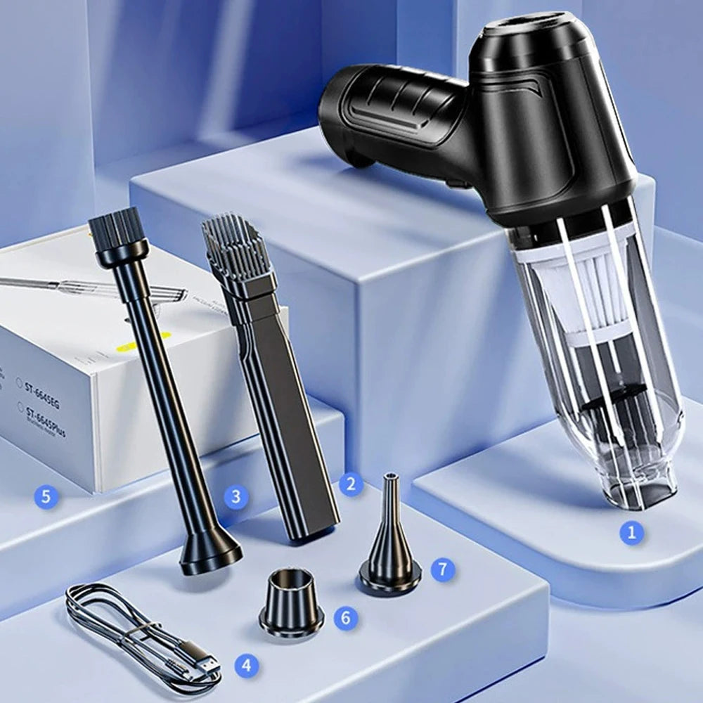 Car Vacuum Cleaner Strong Suction Cleaning Mini Machine Wireless Portable Handhled Blower