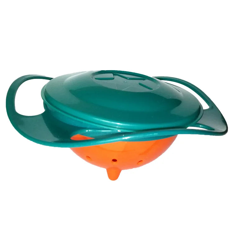 Universal Baby Feeding Dish Cute Baby Gyro Bowl 360 Rotate Spill-Proof Bowl