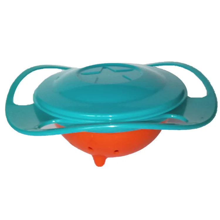 Universal Baby Feeding Dish Cute Baby Gyro Bowl 360 Rotate Spill-Proof Bowl