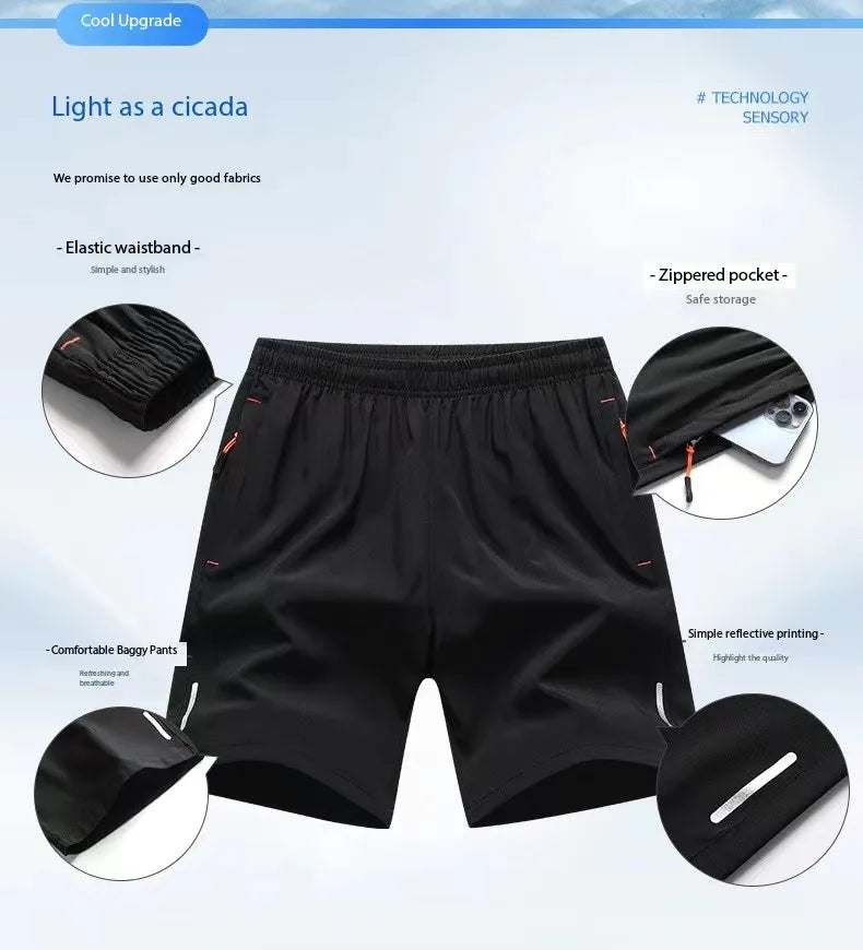 Sports Shorts Men New Comfortable Elastic Waist Clothing Male Breathable Short