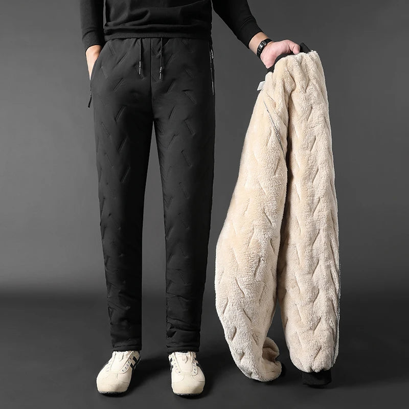 Winter Sweatwear Men Plush Thick Fleece Sweatpant