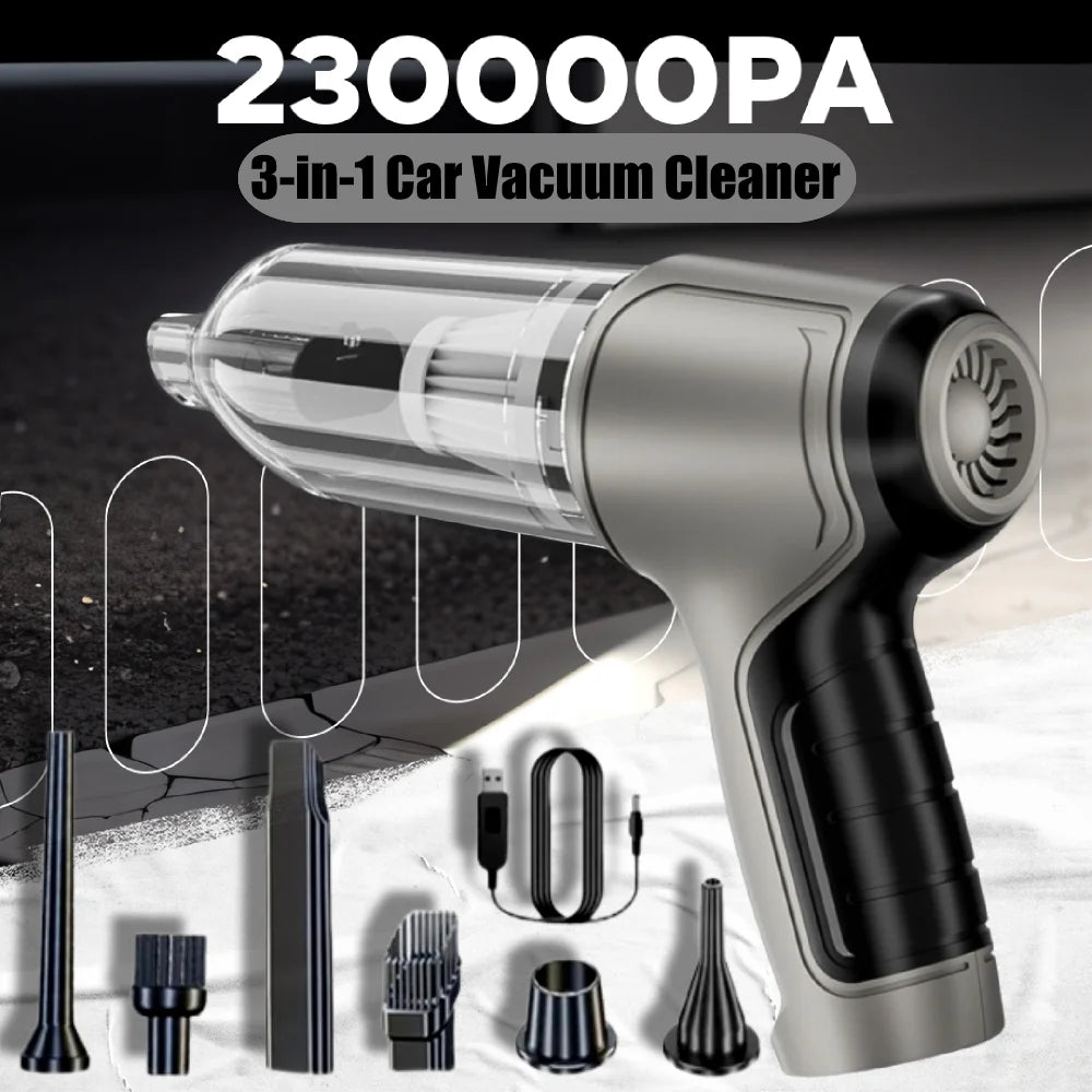 Car Vacuum Cleaner Strong Suction Cleaning Mini Machine Wireless Portable Handhled Blower