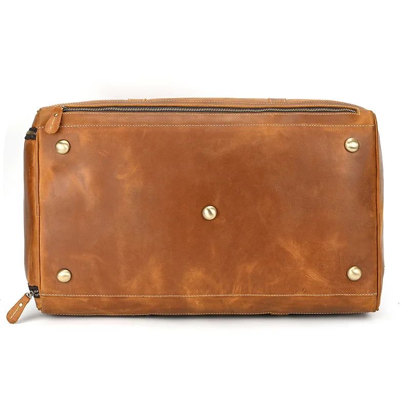 Vintage Men Genuine Leather Travel Bag