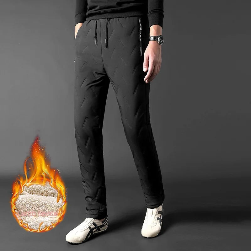 Winter Sweatwear Men Plush Thick Fleece Sweatpant