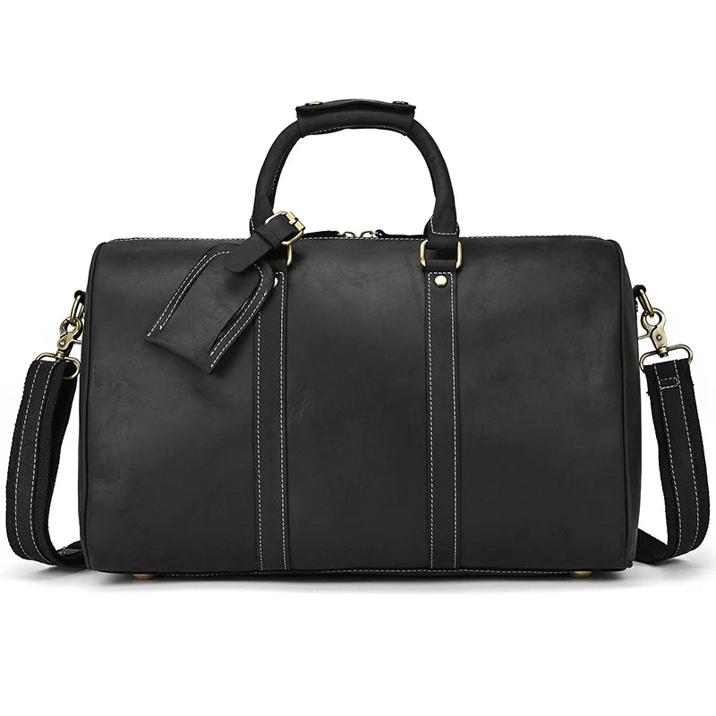 Vintage Men Genuine Leather Travel Bag