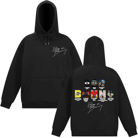 Bad Bunny Music Album Cover Graphic Hoodies Man And Woman Pullover Autumn Winter Fashion Long-sleeved Harajuku Sweatshirts