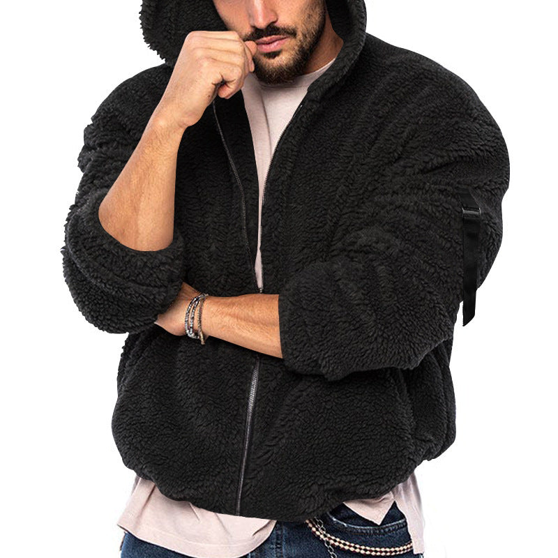 Men's Winter New Double-sided Bejirog Warm Hooded Zipper Casual Jacket